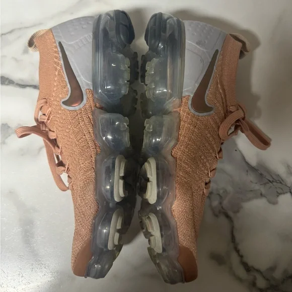 Nike Shoes Nike Air Vapormax Flyknit Sneakers In Peach Poshmark